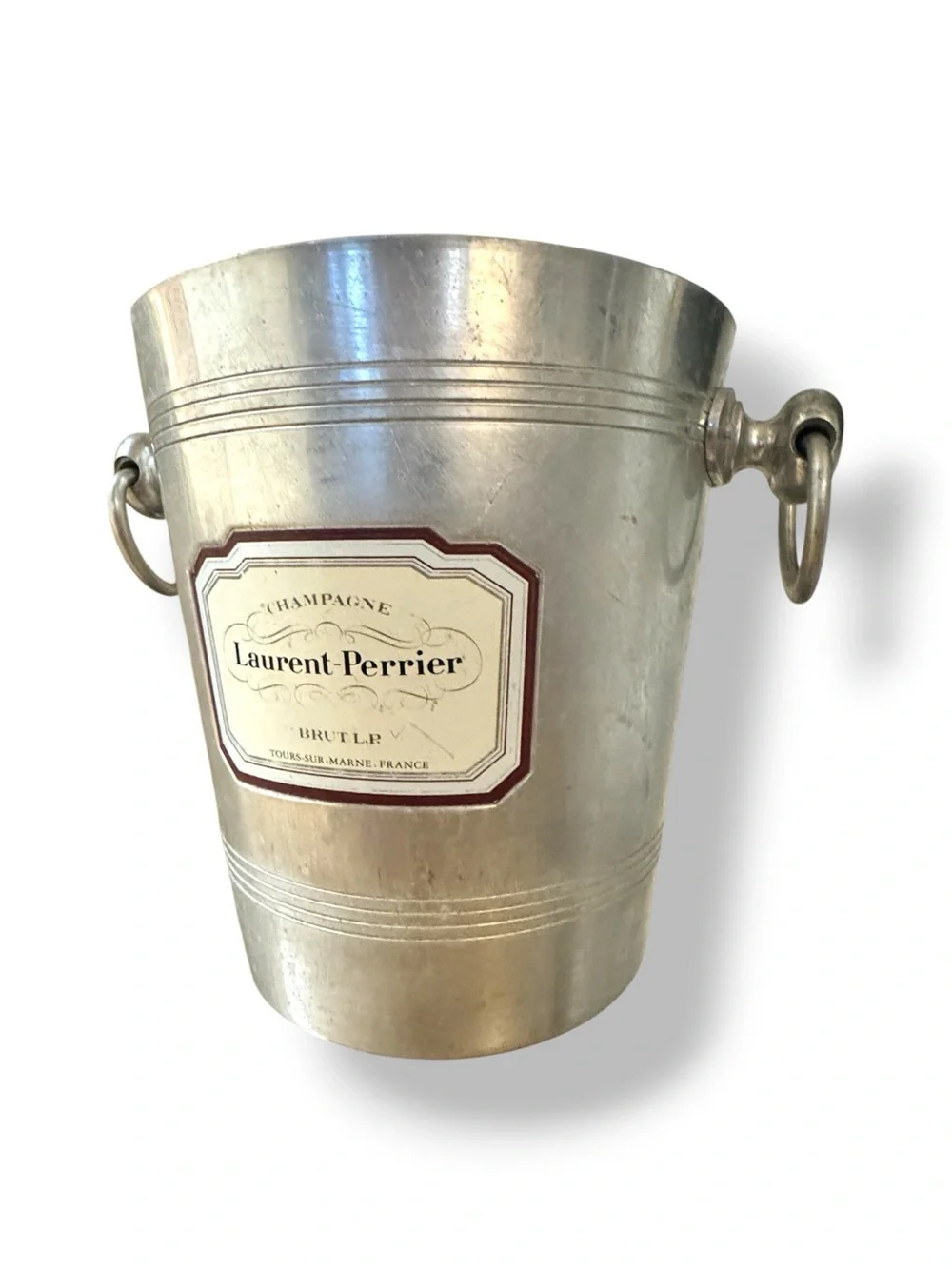 Laurent Perrier Champagne Bucket French Vintage Ice Cooler Wine Alum Mid Century
